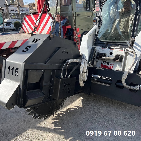 جلوبند آسفالت بر مینی لودر بابکت